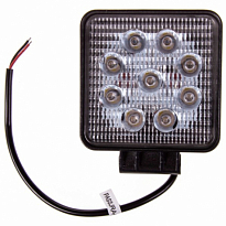 Фара светодиодная OFF ROAD 105*105мм квадратная 12V/24V 27W 6000К SKYWAY 9 диодов Дальний  свет